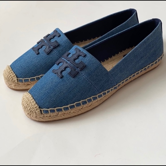 Tory Burch Weston NIB flat Espadrille chambray - Picture 2 of 11